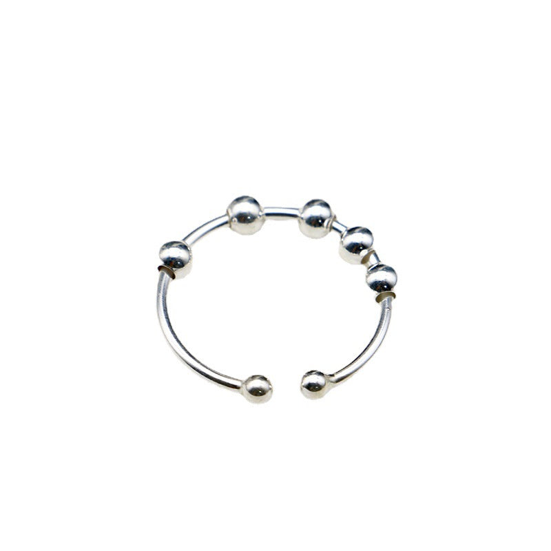 S925 Sterling Silver Rotatable Anti-stress Anxiety Ring