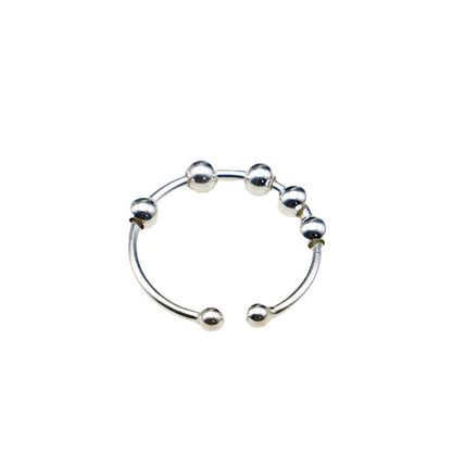 S925 Sterling Silver Rotatable Anti-stress Anxiety Ring